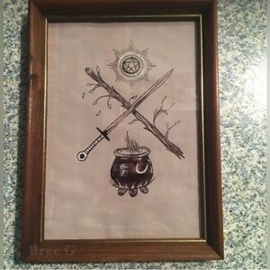 NEW ORIGINAL "WITCHCRAFT" GOTH
HALLOWEEN ART PRINT